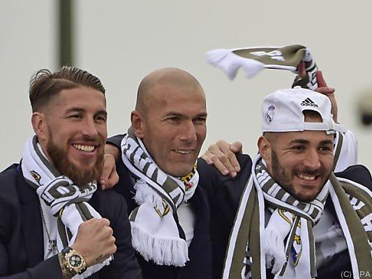 Real-Stars beim Feiern in Madrid