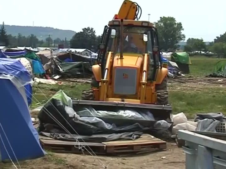 Das Flüchtlingslager in Idomeni wird geräumt. Das Flüchtlingslager in Idomeni wird geräumt.