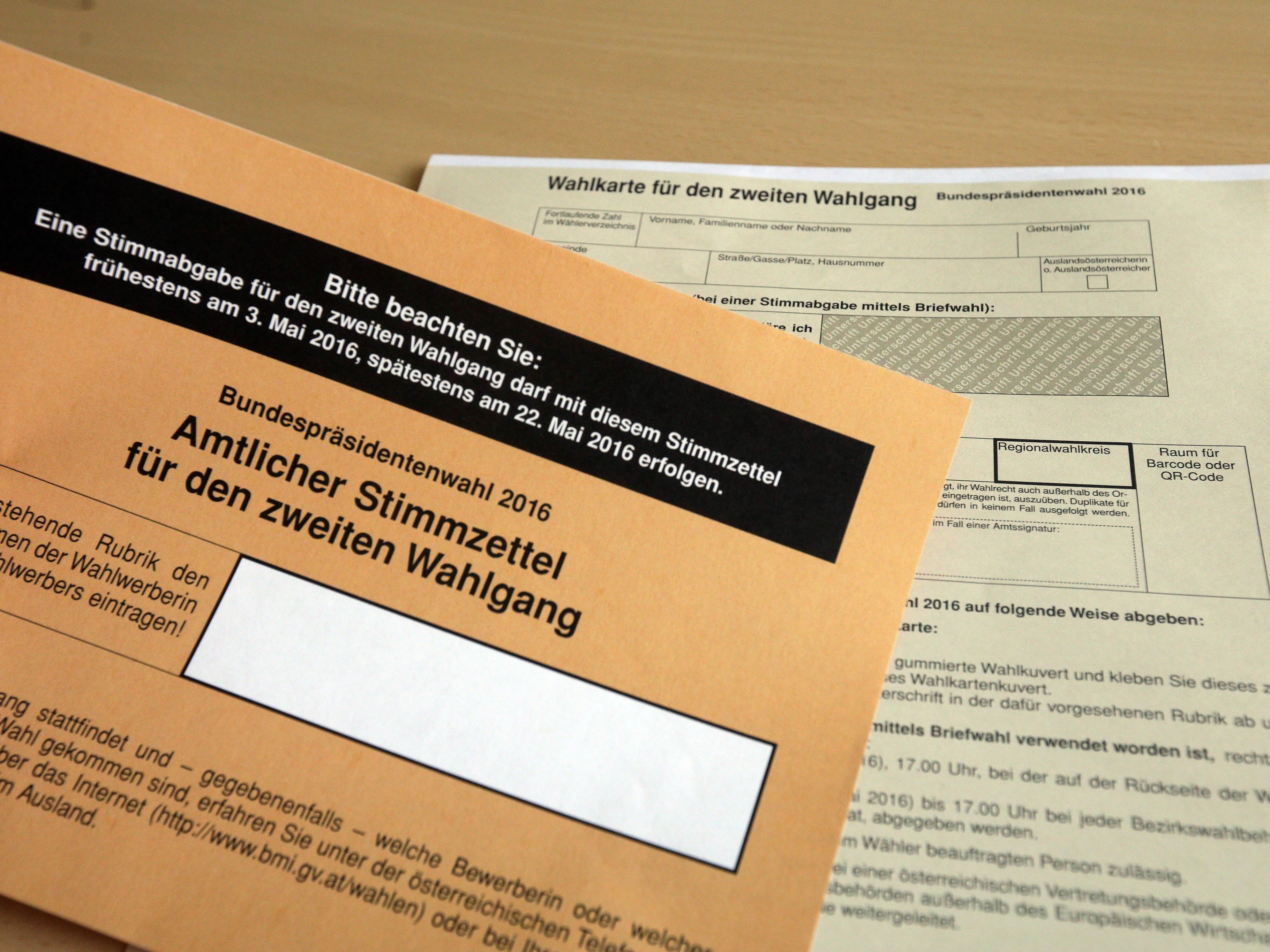 Für die Stichwahl wurden mehr Wahlkarten in Wien beantragt.