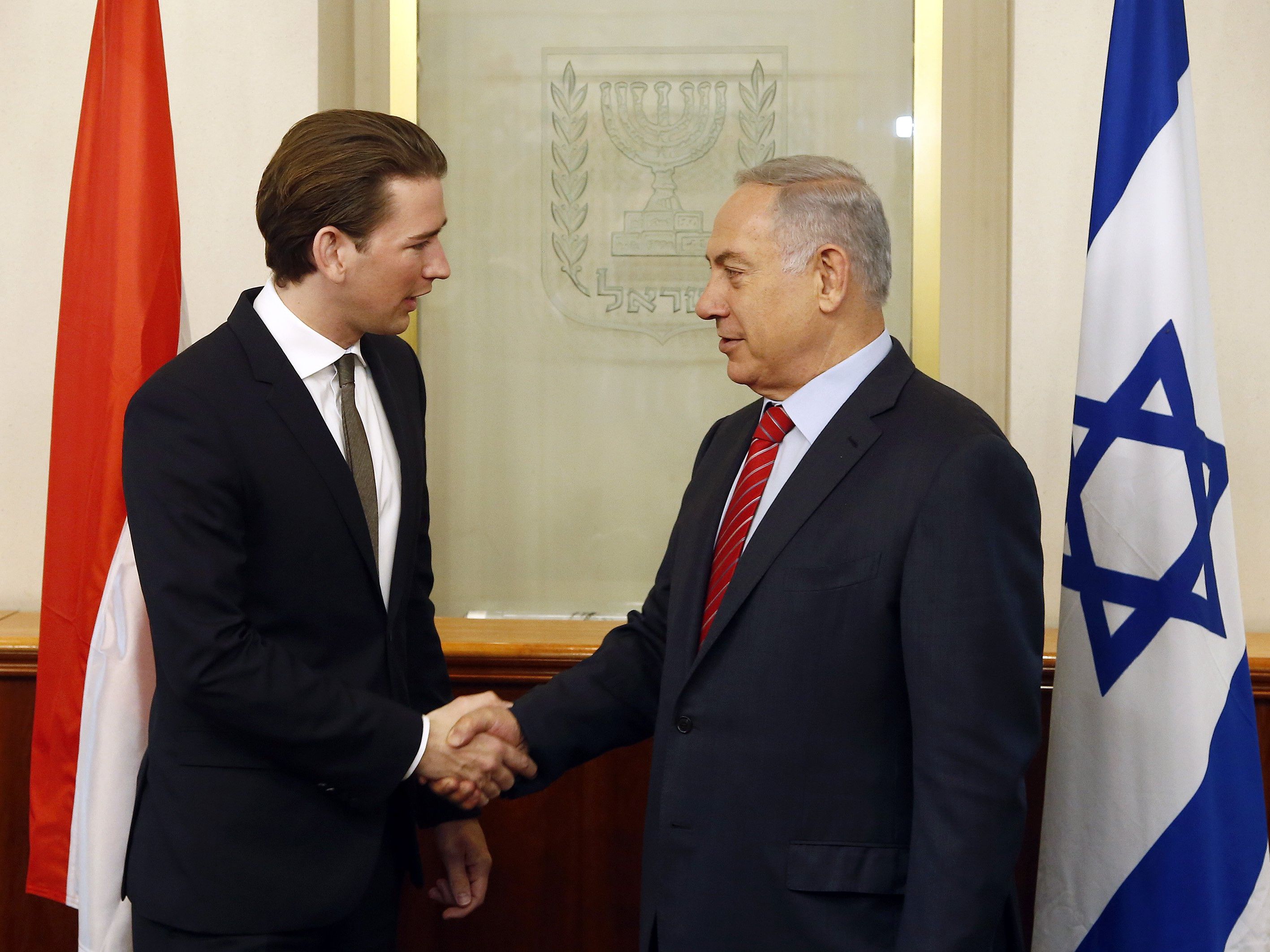 Sebastian Kurz während seines Israel-Aufenthaltes.