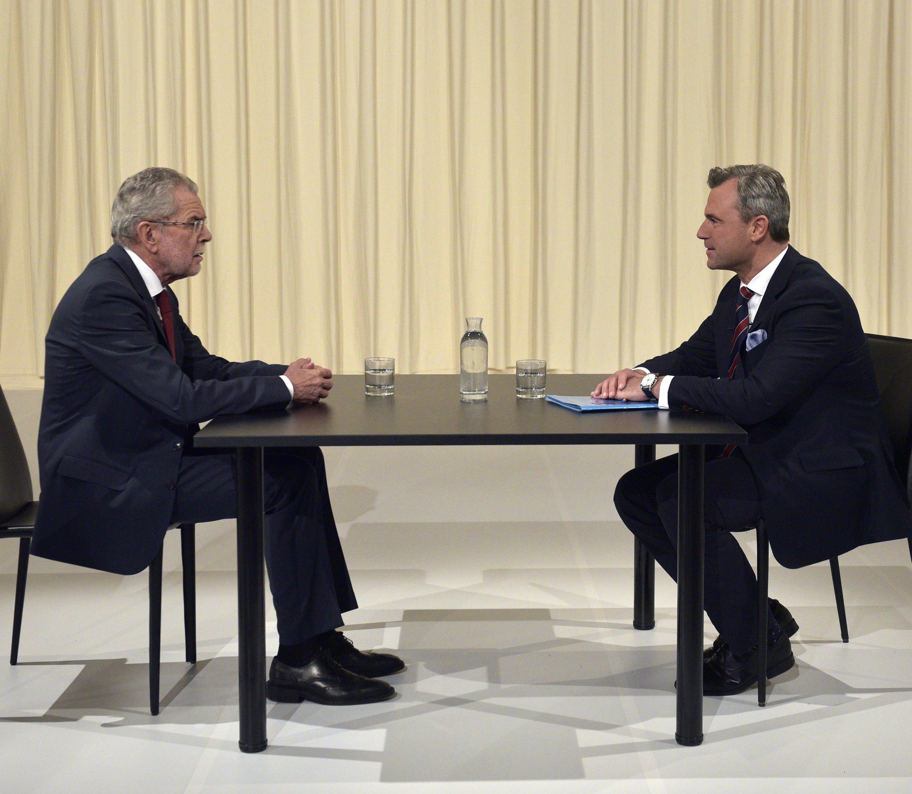 Die Präsidentschaftskandidaten Alexander Van der Bellen und Norbert Hofer.