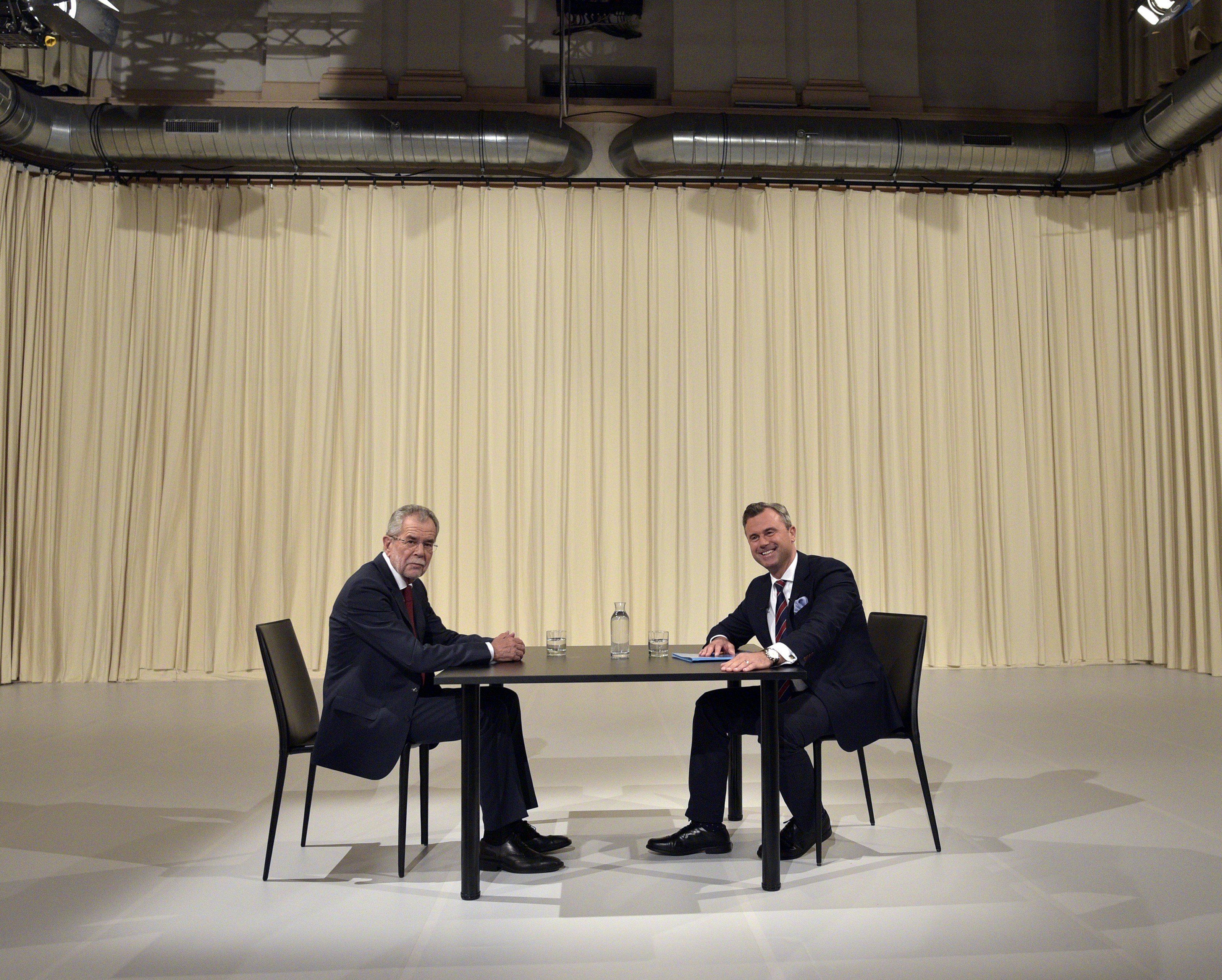So lief das TV-Duell auf ATV zwischen Hofer und Van der Bellen ab. So lief das TV-Duell auf ATV zwischen Hofer und Van der Bellen ab.