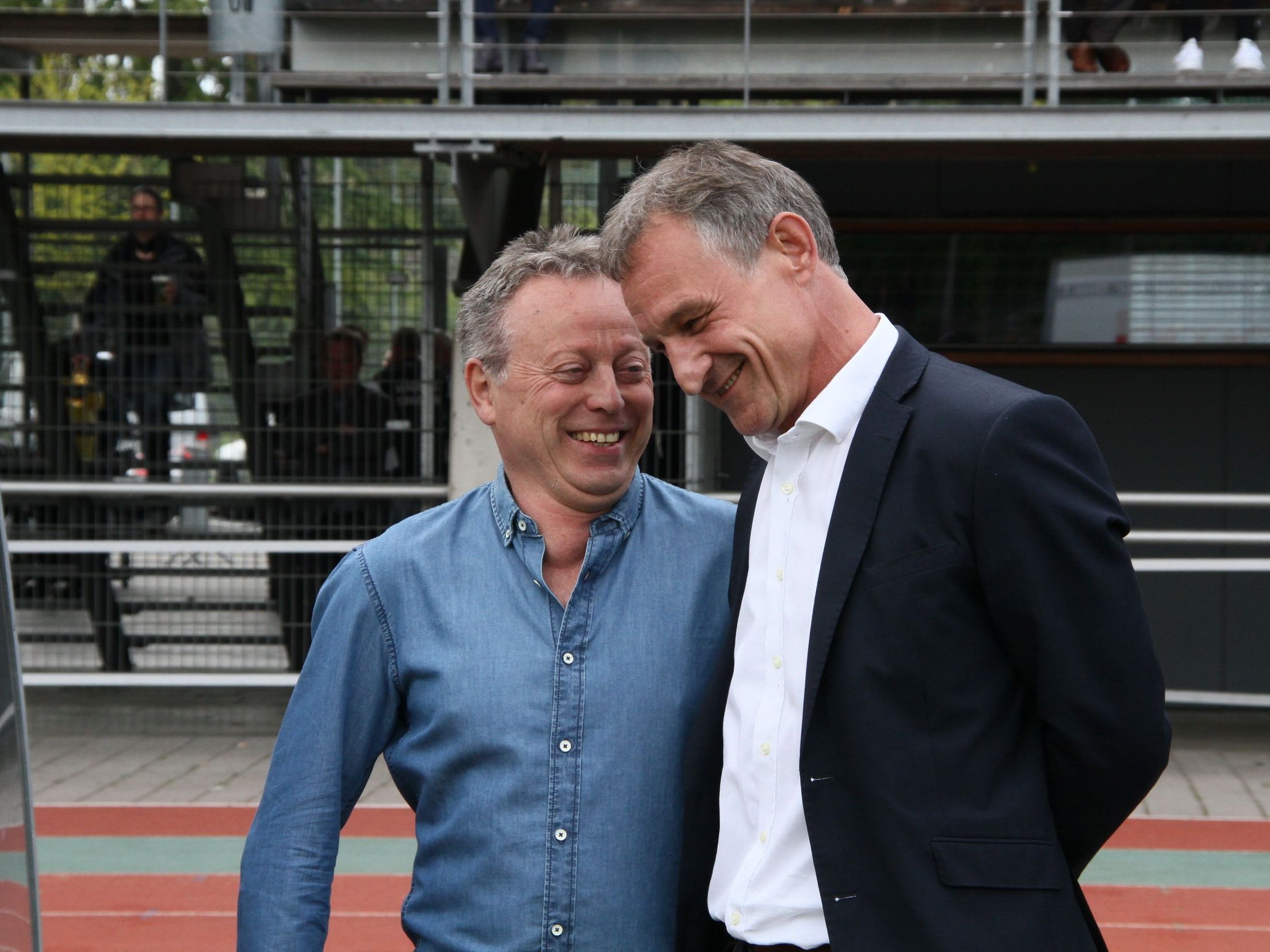 Smalltalk von Bürgermeister Markus Linhard und Regi van Acker Smalltalk von Bürgermeister Markus Linhard und Regi van Acker