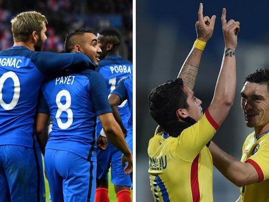 Frankreich trifft in Runde eins der EM-Gruppe A auf Rumänien. Frankreich trifft in Runde eins der EM-Gruppe A auf Rumänien.