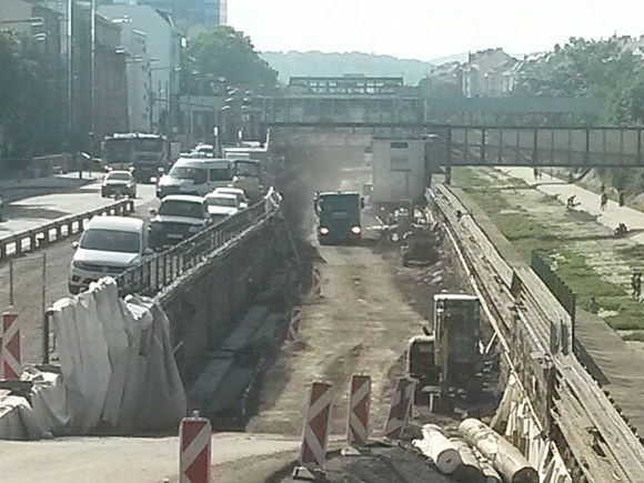 Die Baustelle entlang der U4 Die Baustelle entlang der U4