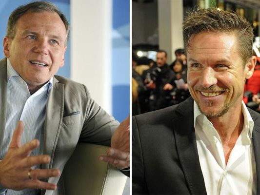 Gehen in diesem Leben kein Bier mehr trinken: Armin Wolf und Felix Baumgartner. Gehen in diesem Leben kein Bier mehr trinken: Armin Wolf und Felix Baumgartner.