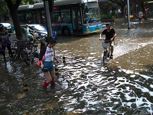 Ungewöhnlich starke Regenstürme in China