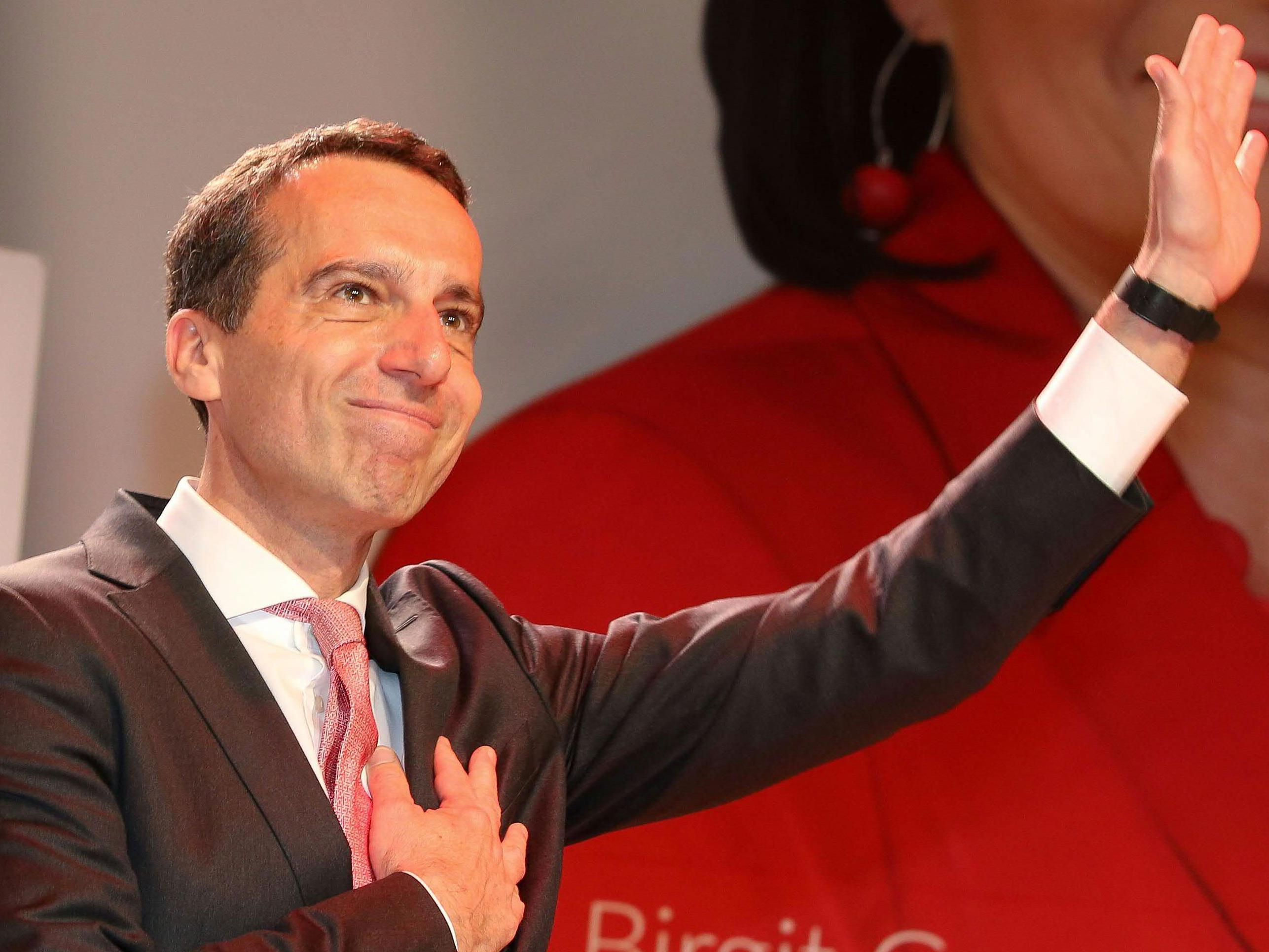 Christian Kern wird am SPÖ-Parteitag offiziell zum Chef gekürt.