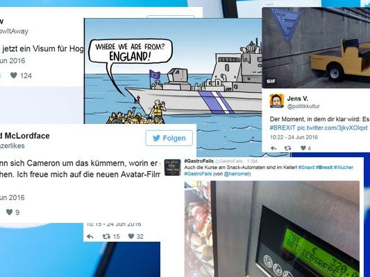 Das Netz reagiert auch mit humorvollen Tweets auf den Brexit. Das Netz reagiert auch mit humorvollen Tweets auf den Brexit.