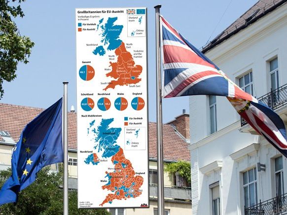 So wählten die einzelnen Reegionen beim EU-Referendum in Großbritannien. So wählten die einzelnen Reegionen beim EU-Referendum in Großbritannien.