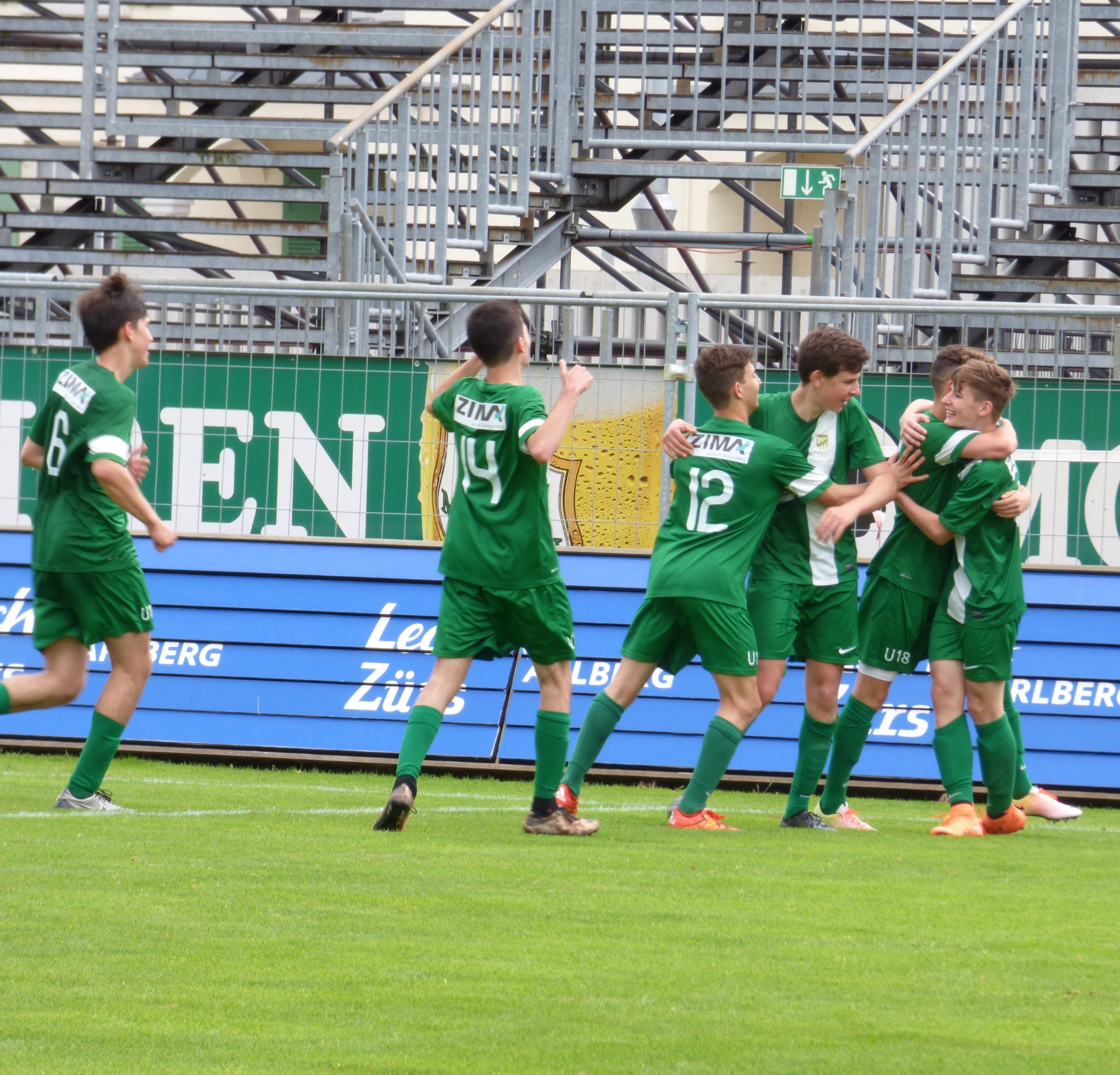 Die U18 der Austria Lustenau feierte einen 3:0 Sieg gegen die Admira Dornbirn Die U18 der Austria Lustenau feierte einen 3:0 Sieg gegen die Admira Dornbirn