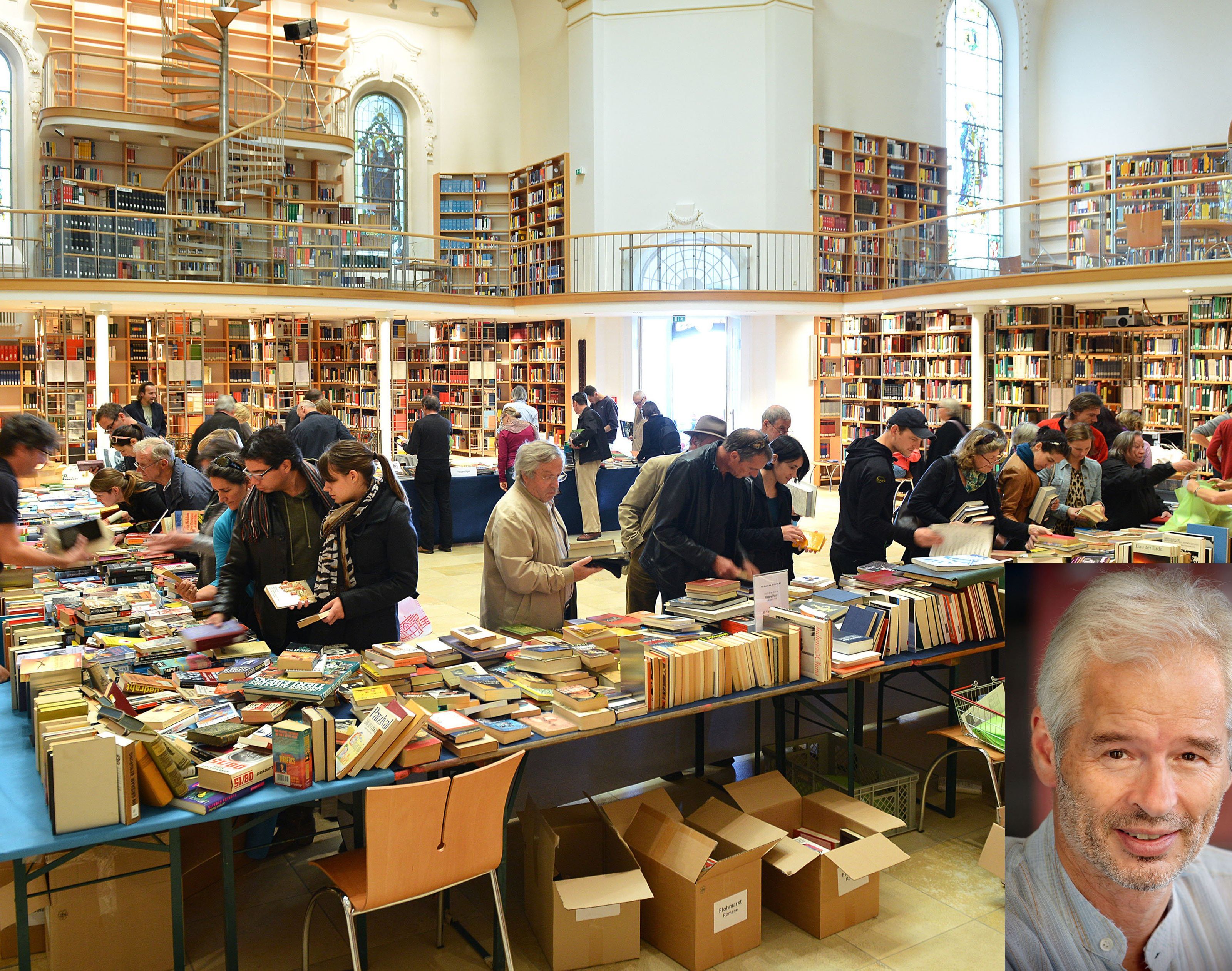 Im Kuppelsaal der Landesbibliothek findet morgen ein Bücherflohmarkt statt. Kl. Foto: Dr. Gerhard Zechner. Im Kuppelsaal der Landesbibliothek findet morgen ein Bücherflohmarkt statt. Kl. Foto: Dr. Gerhard Zechner.