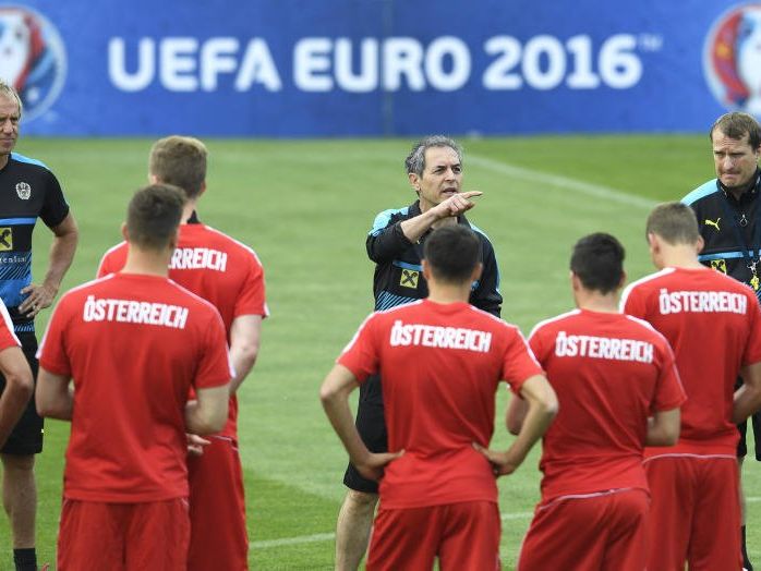 Das ÖFB-Team macht sich bereit für Ungarn. Das ÖFB-Team macht sich bereit für Ungarn.