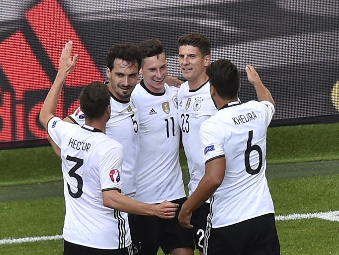 Jubel bei der deutschen Mannschaft. Jubel bei der deutschen Mannschaft.