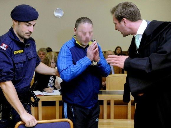 Der Angeklagte beim Prozess in Wien Der Angeklagte beim Prozess in Wien