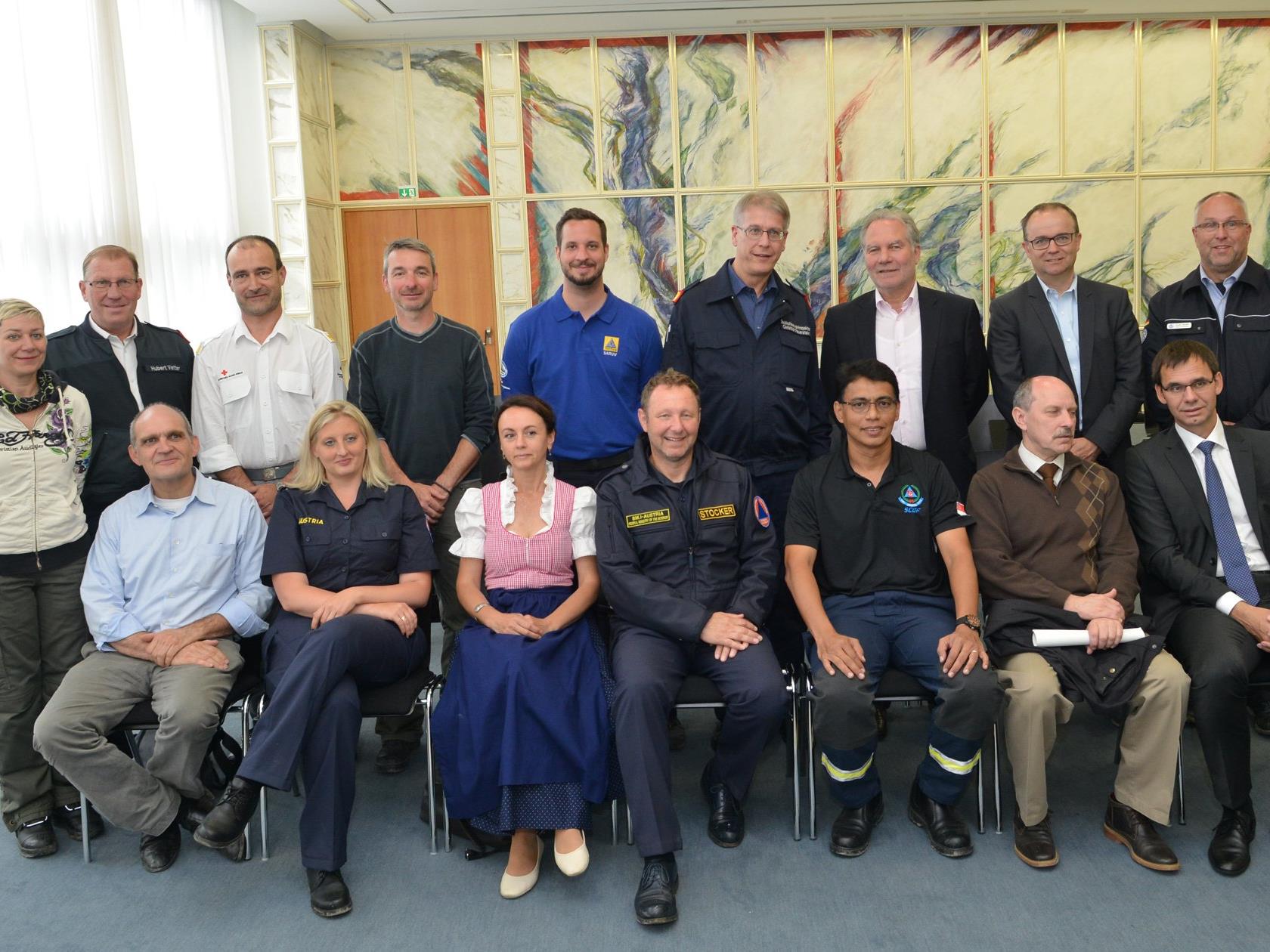 Empfang im Landhaus zur IER Reklassifizierung der Search and Rescue Unit Vorarlberg