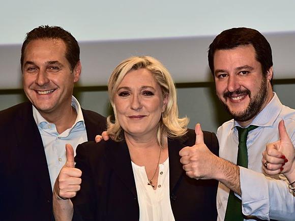 Strache und Le Pen im Jänner bei einem Treffen in Mailand