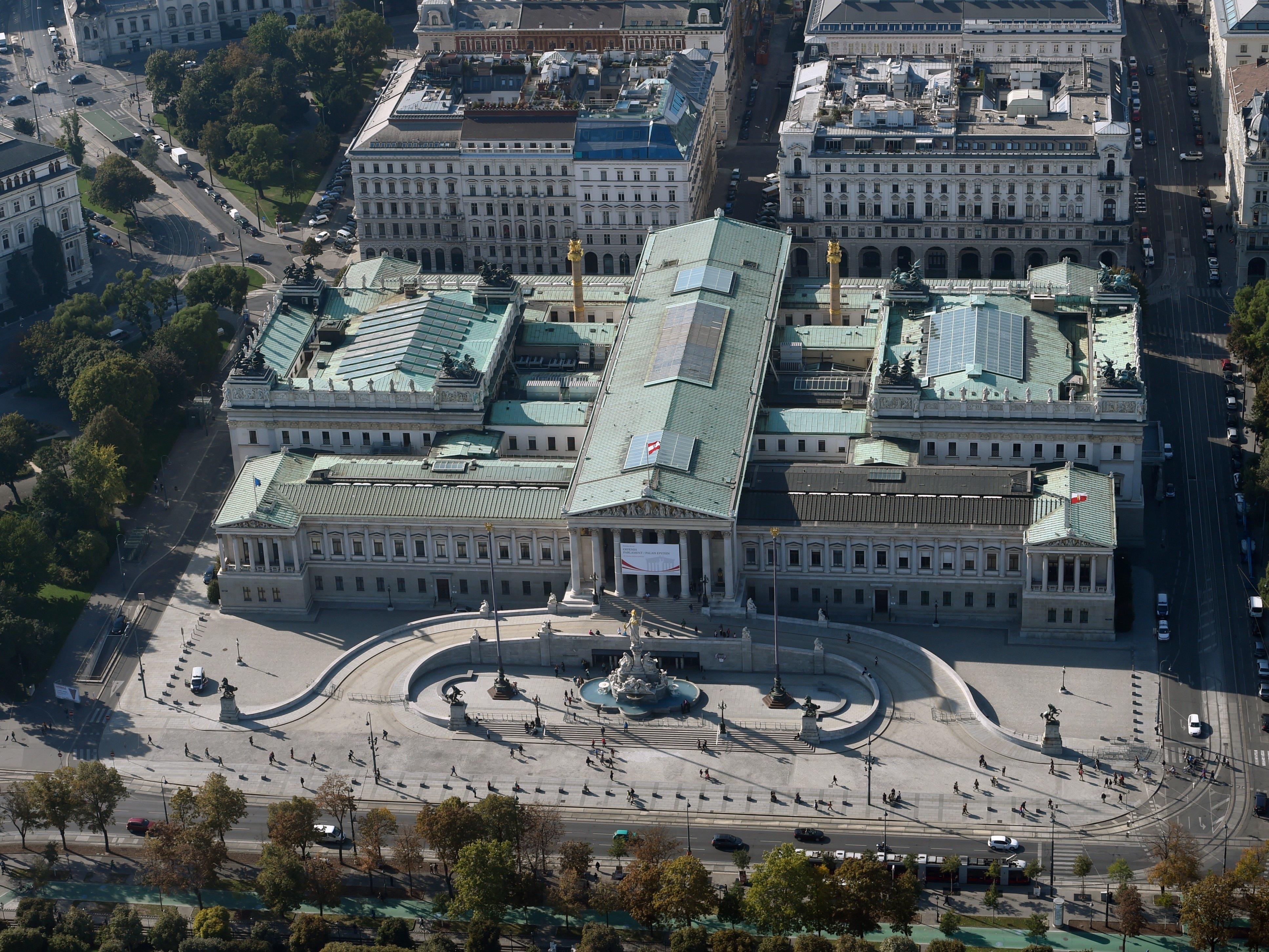 Das Parlament in der Wiener City.