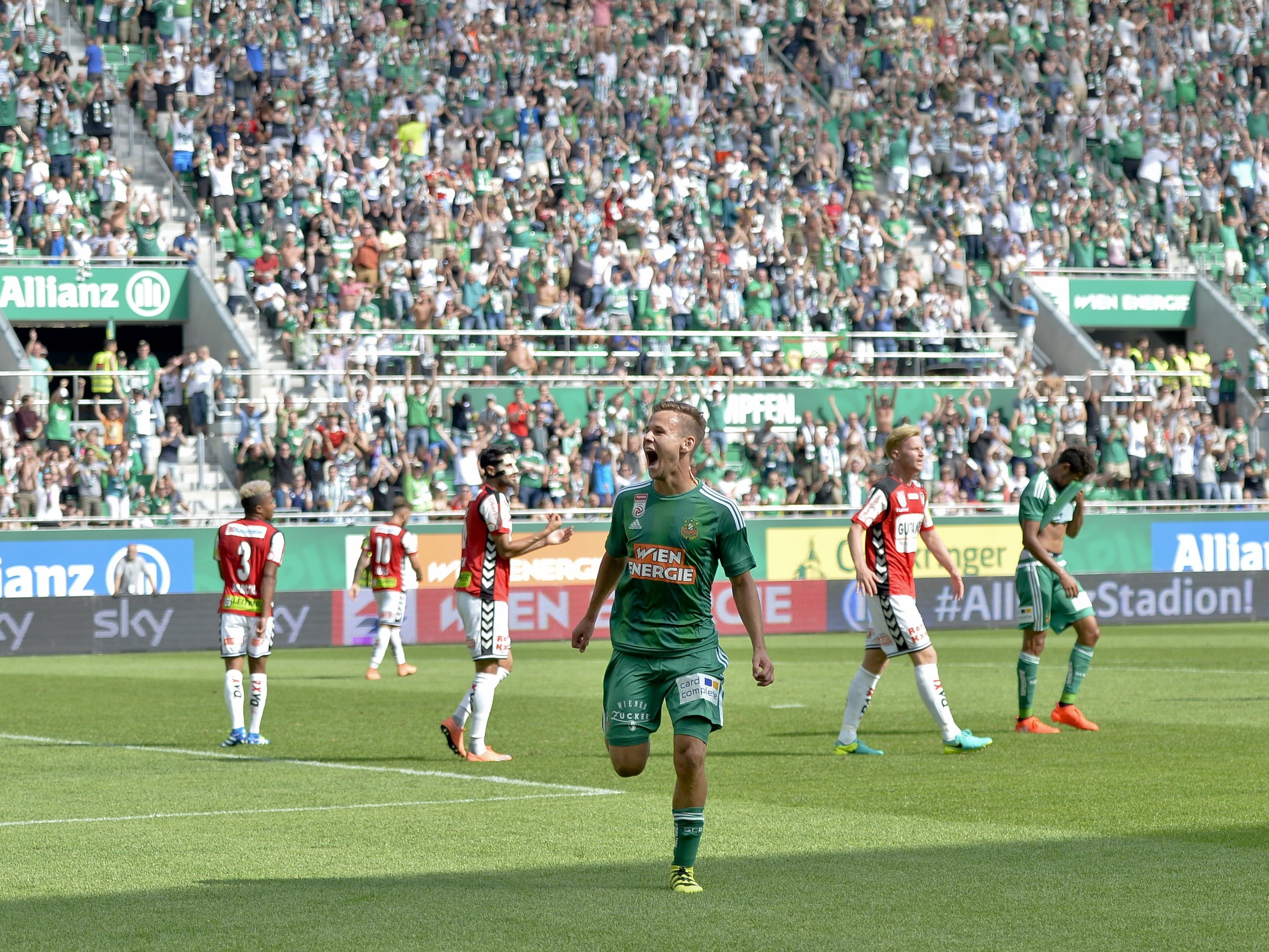 Rapid siegte mit 5:0 gegen Ried. Rapid siegte mit 5:0 gegen Ried.