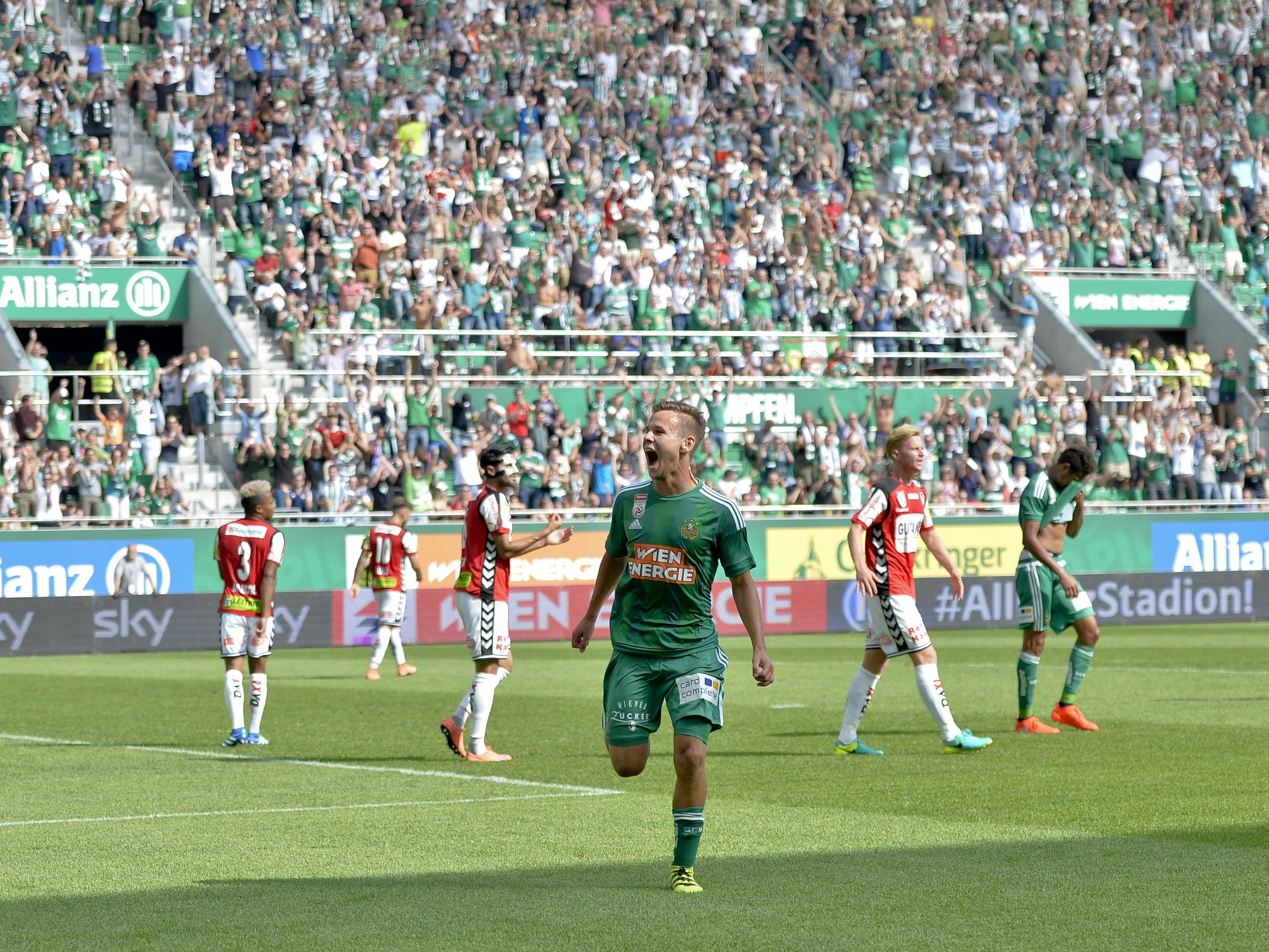 Rapid siegte mit 5:0 gegen Ried.