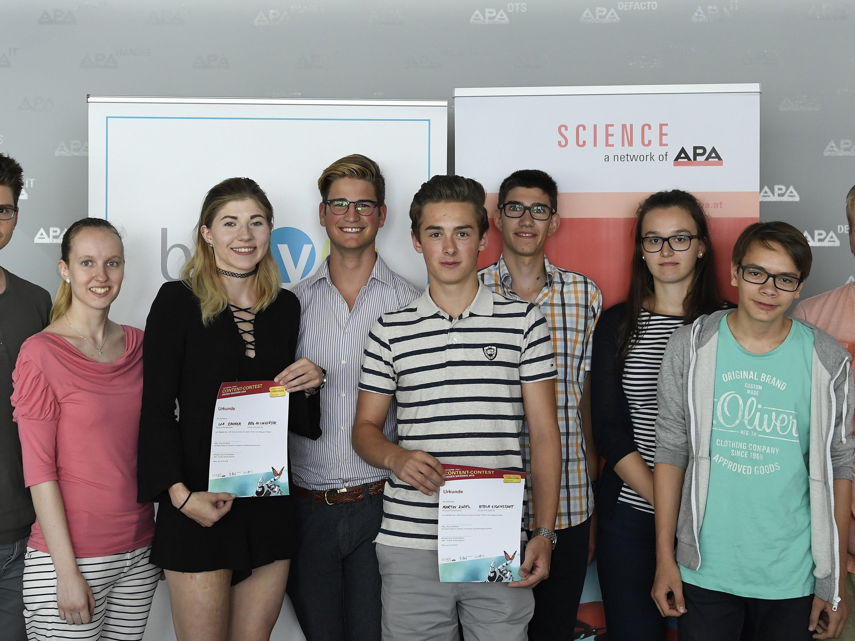 Die Gewinner der des APA-Science Content-Contest wurden gekürt