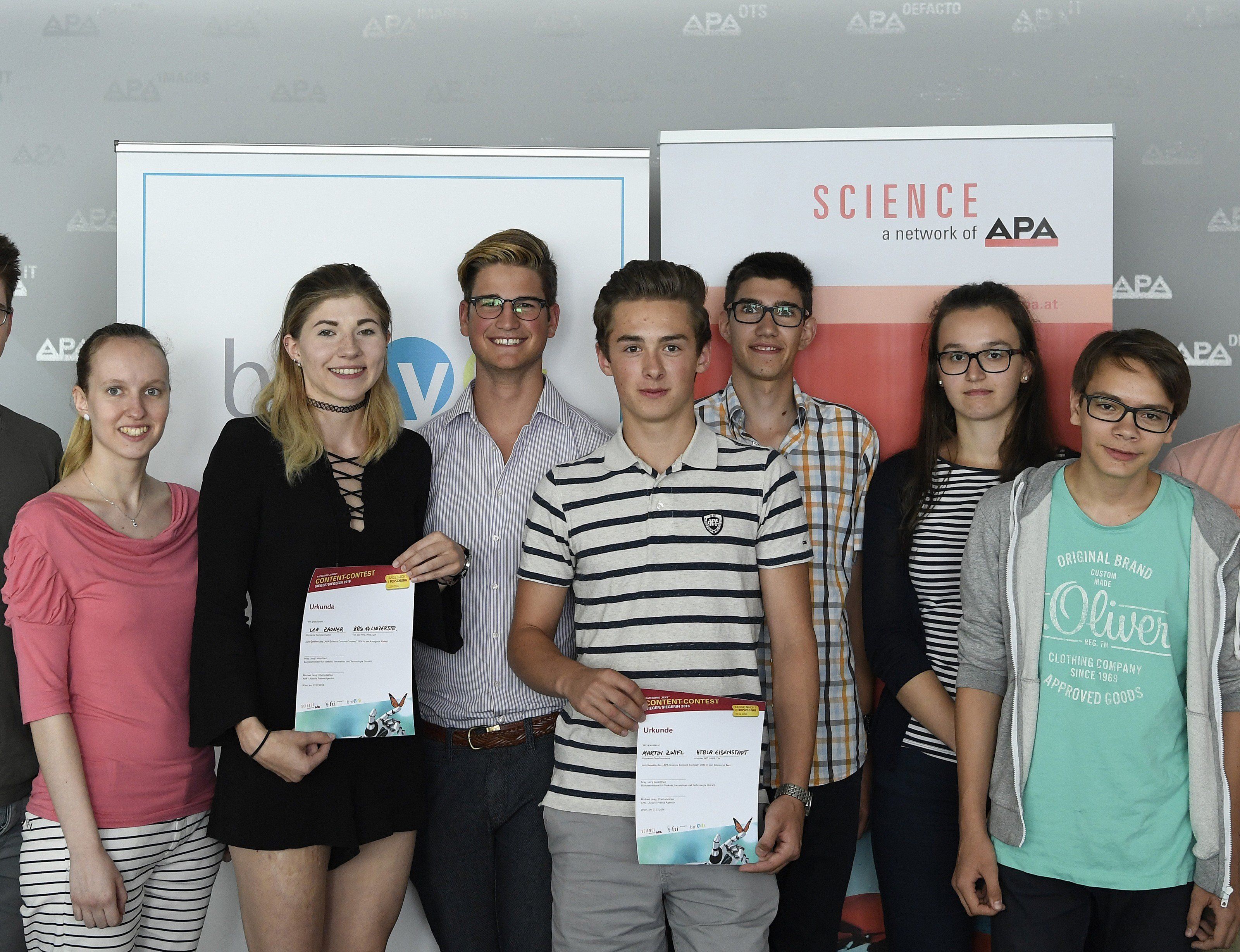 Die Gewinner der des APA-Science Content-Contest wurden gekürt Die Gewinner der des APA-Science Content-Contest wurden gekürt