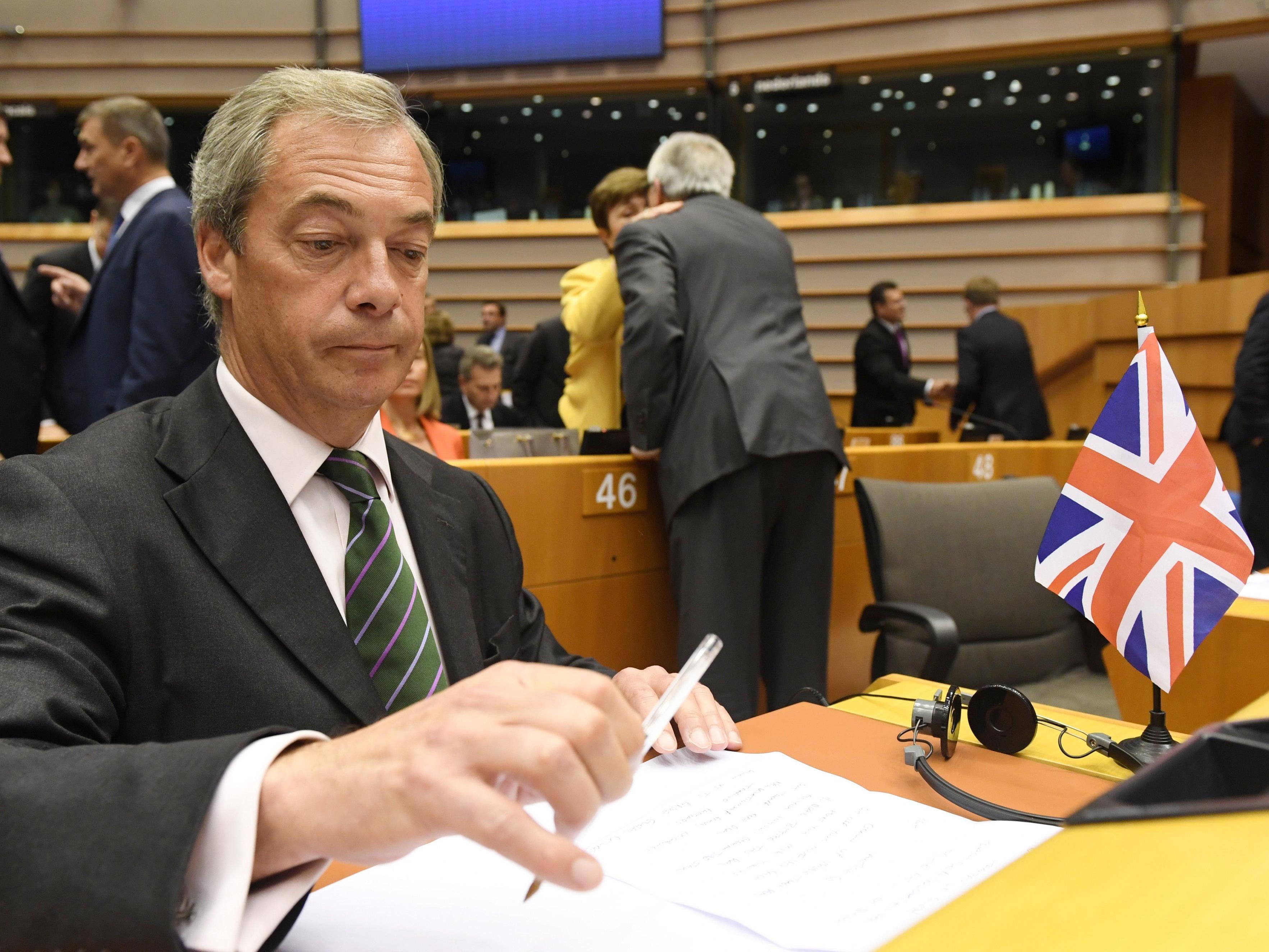 UKIP-Chef Nigel Farage ist zurückgetreten.