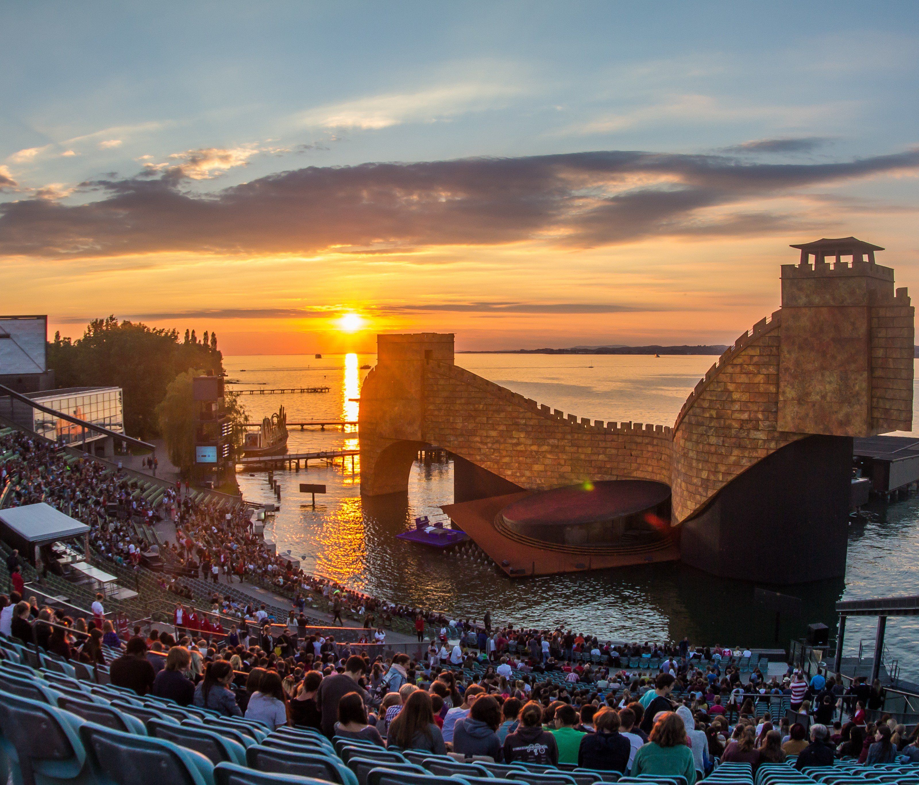 Fotoprobe für "Turandot" auf der Seebühne Bregenz.