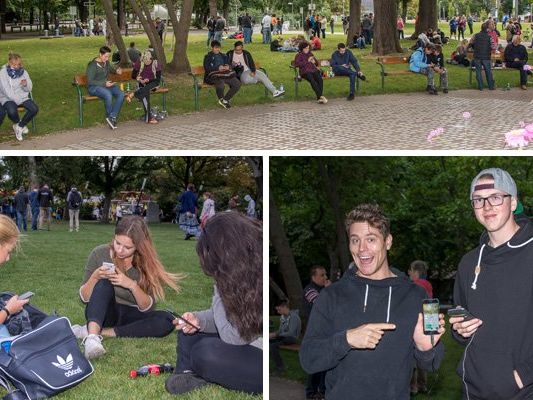 Fotos von der Pokémon-Go-Party im Prater.