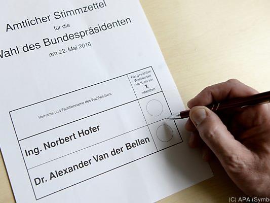 Ein Stimmzettel von der ersten Stichwahl.