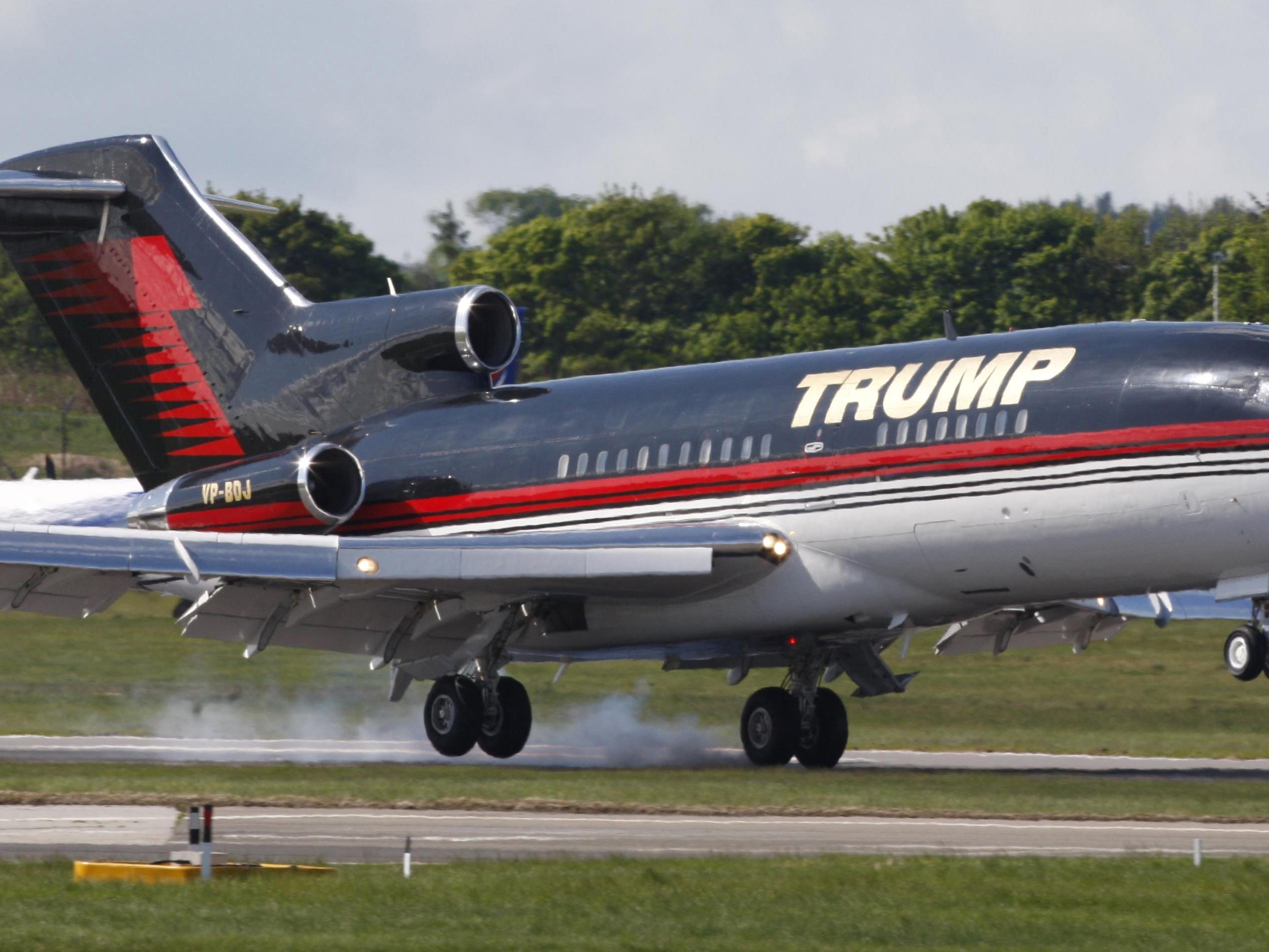 Mit einer Boeing 757 reißt Trump um die Welt.
