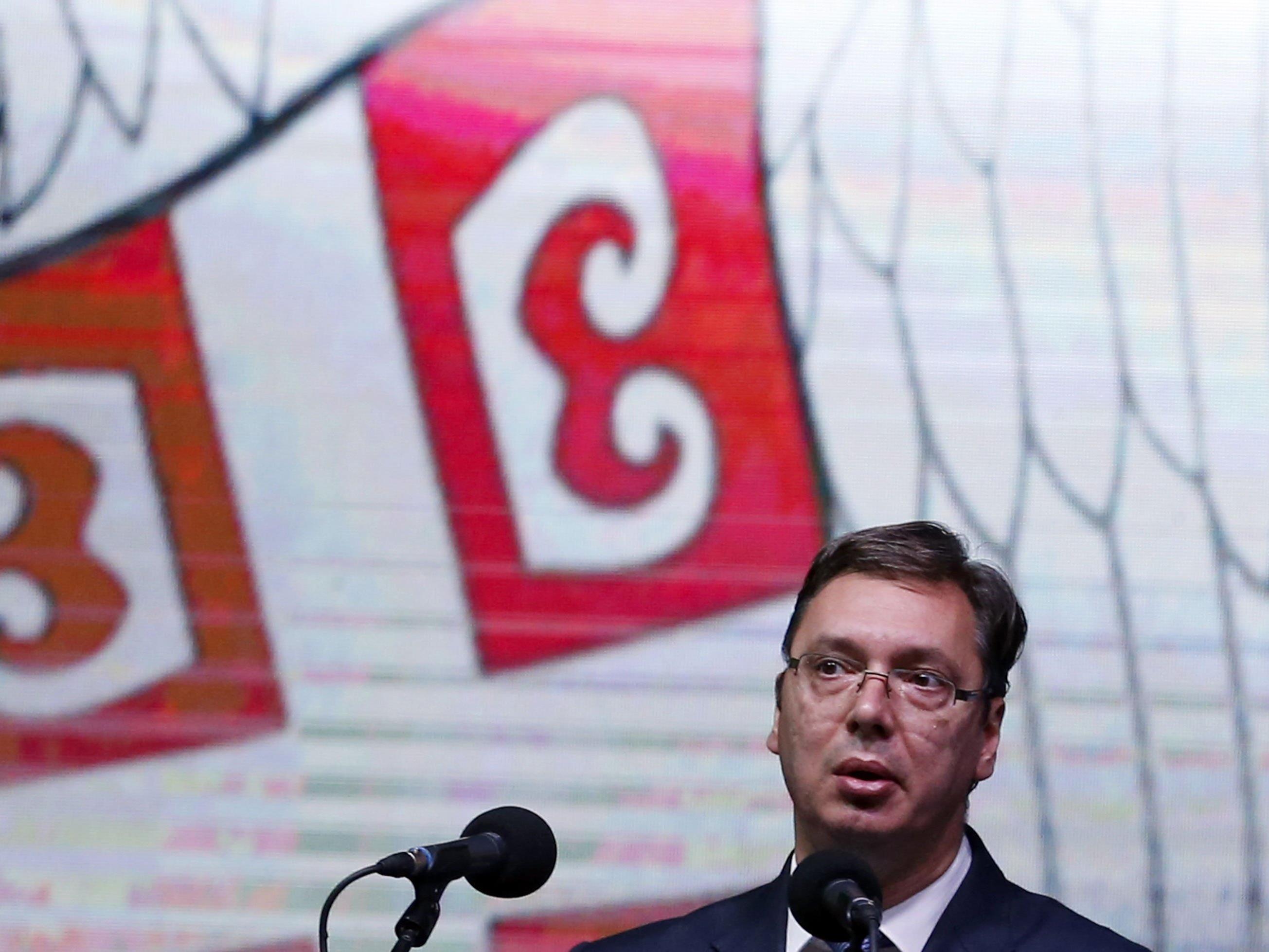 Serbiens Regierungschef Aleksandar Vucic kommt nach Wien