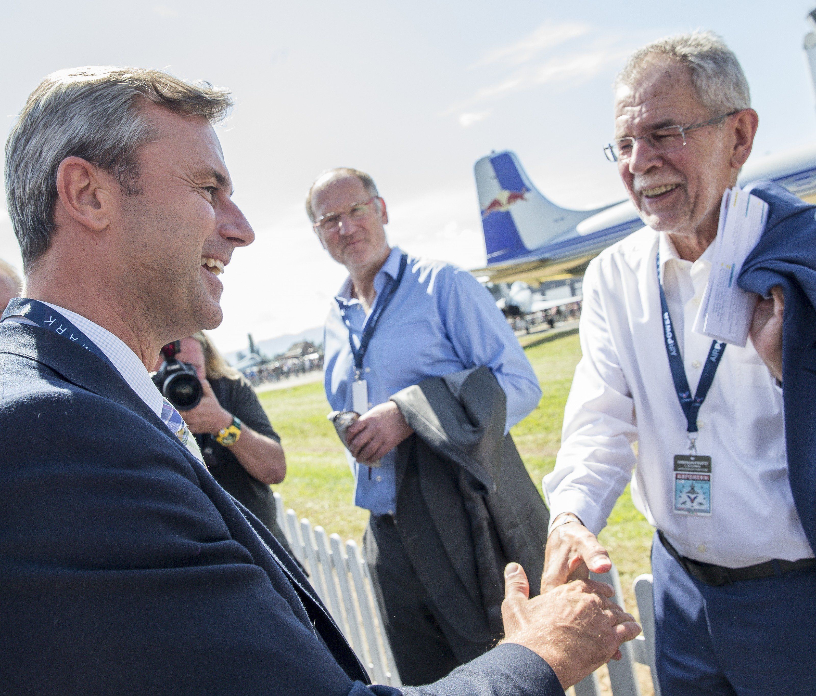 Hofer und Van der Bellen bei der Flugshow Airpower in Zeltweg Hofer und Van der Bellen bei der Flugshow Airpower in Zeltweg