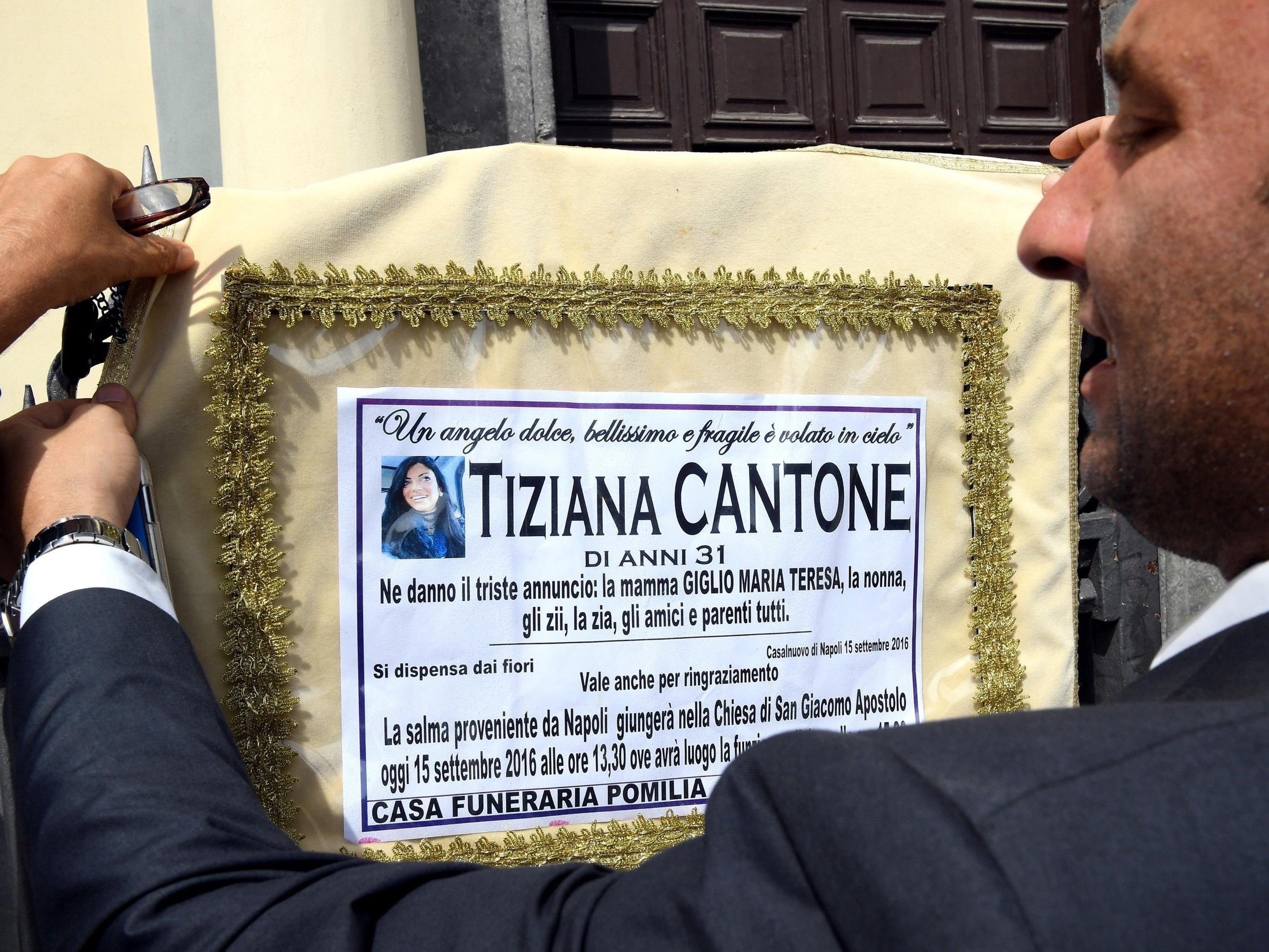Die 31-jährige Tiziana Cantone erhängte sich, weil sie die öffentliche Demütigung nicht mehr ertrug, nachdem ein Sexvideo von ihr im Netz veröffentlicht wurde.