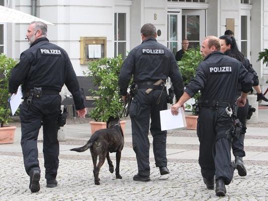 Die Leipziger Polizei im Großeinsatz.