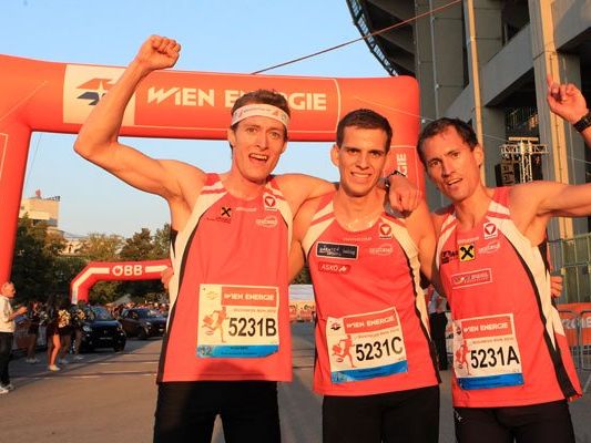 Schnellstes Team "HLSZ 11 Orientierungslauf" Bundesheer V.l.n.r.: Robert Merl, Matthias Reiner, Gernot Kerschbaum.