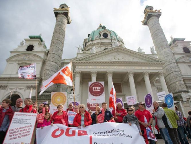 Die Demo startete am Wiener Karlsplatz.