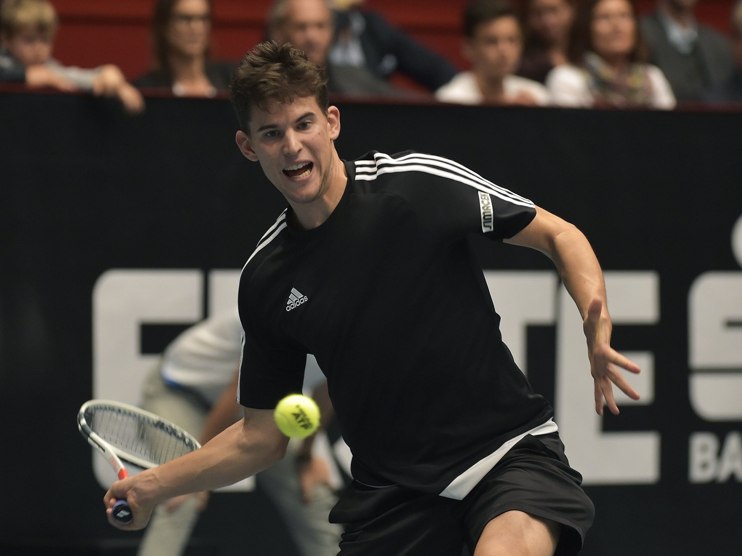 Dominic Thiem mit einer gelungenen Generalprobe für die Erste Bank Open in Wien. Dominic Thiem mit einer gelungenen Generalprobe für die Erste Bank Open in Wien.