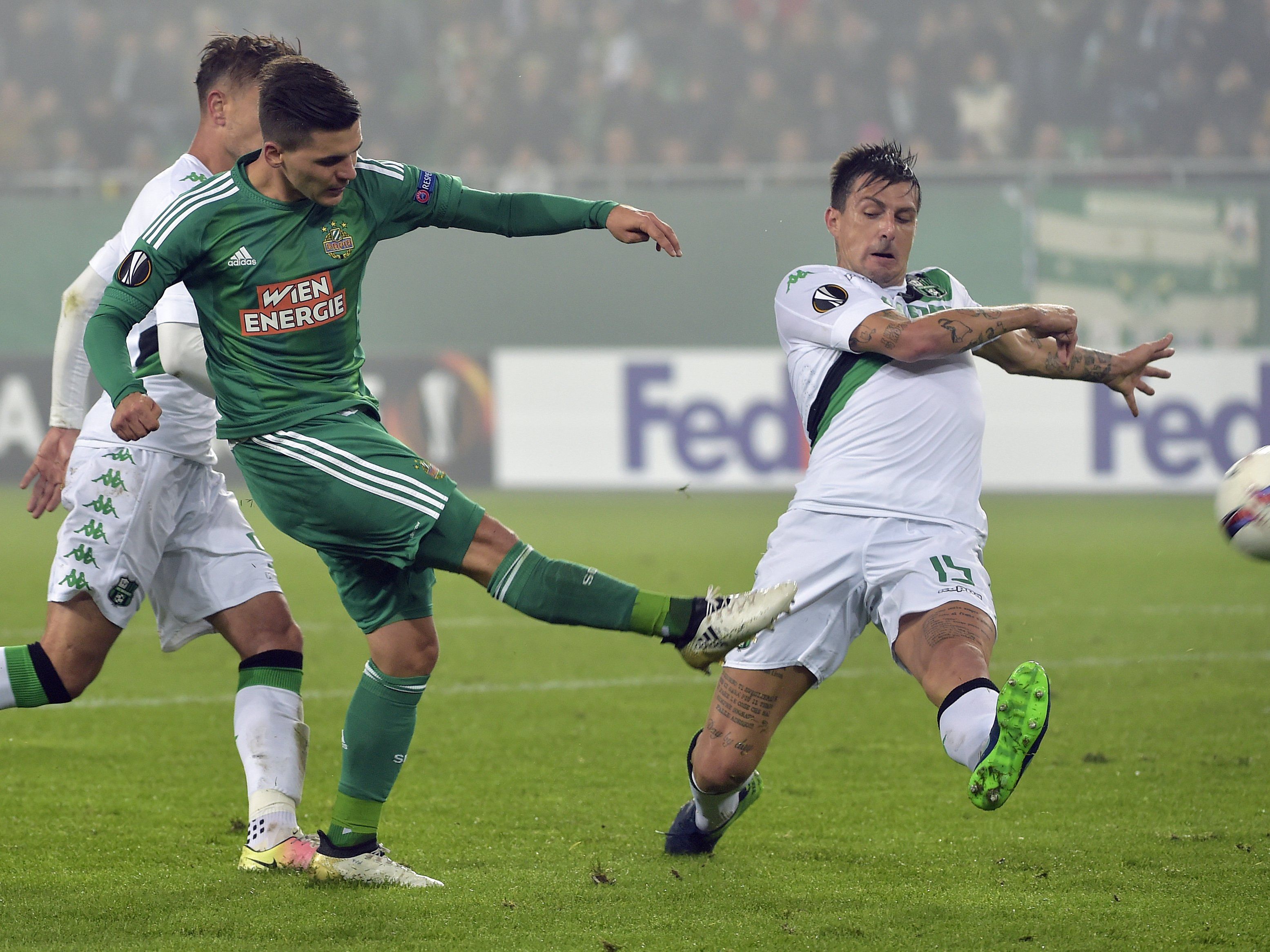 Rapid kam gegen Sassuolo nicht über ein 1:1 hinaus. Rapid kam gegen Sassuolo nicht über ein 1:1 hinaus.