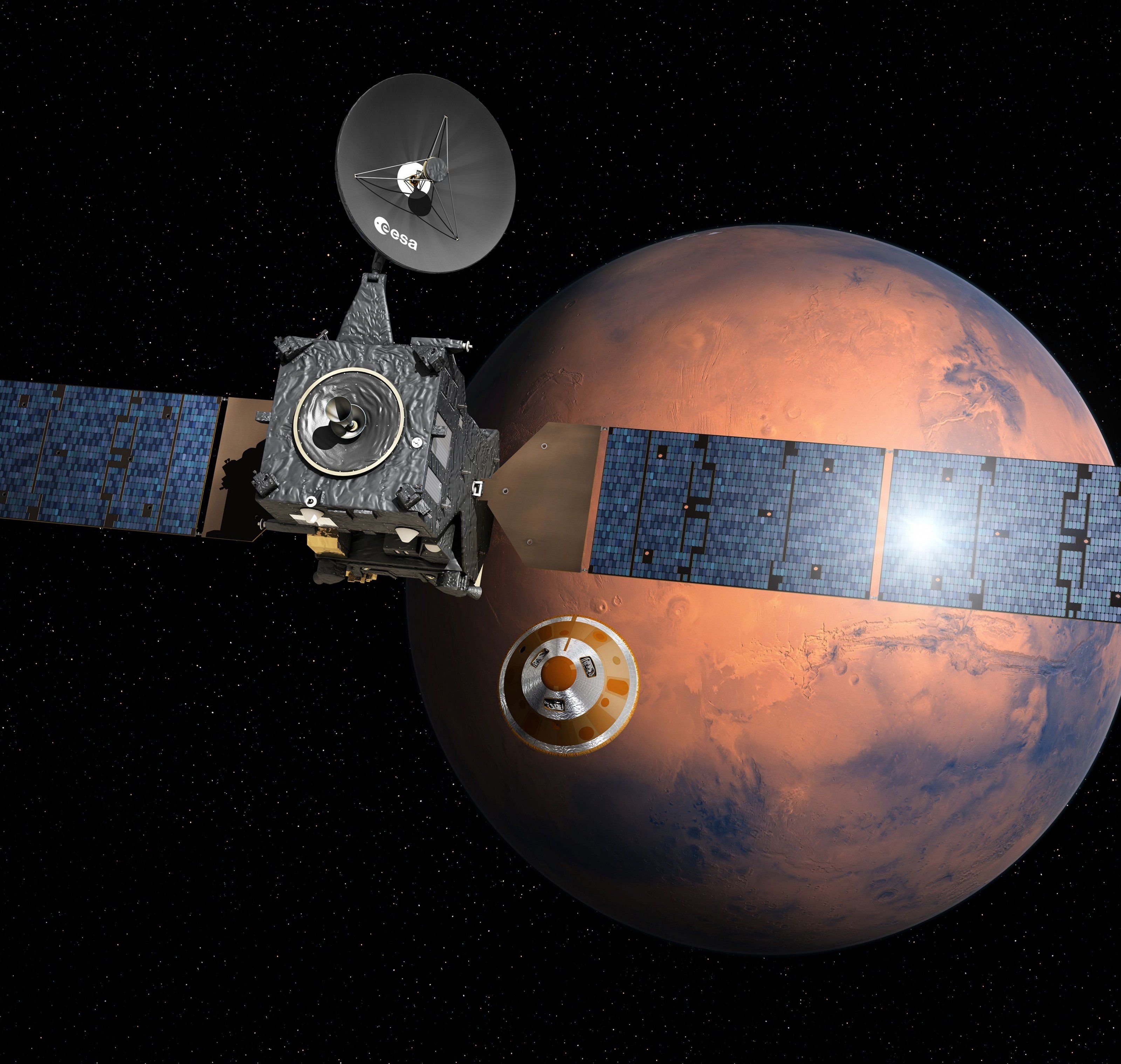 2020 soll die Landung auf dem Mars erfolgen. 2020 soll die Landung auf dem Mars erfolgen.