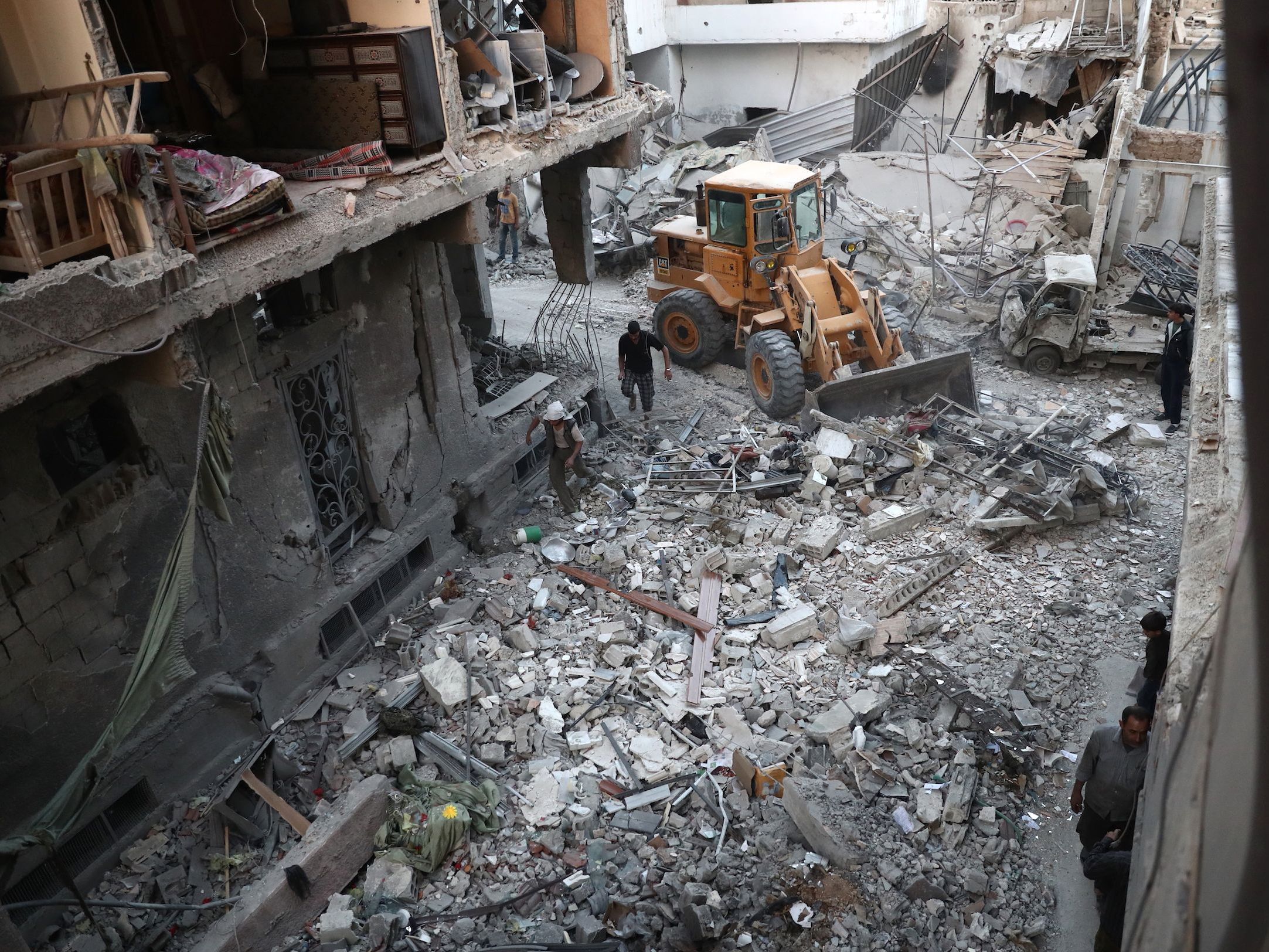 Ein Bild der Zerstörung: Die syrische Stadt Aleppo. Ein Bild der Zerstörung: Die syrische Stadt Aleppo.