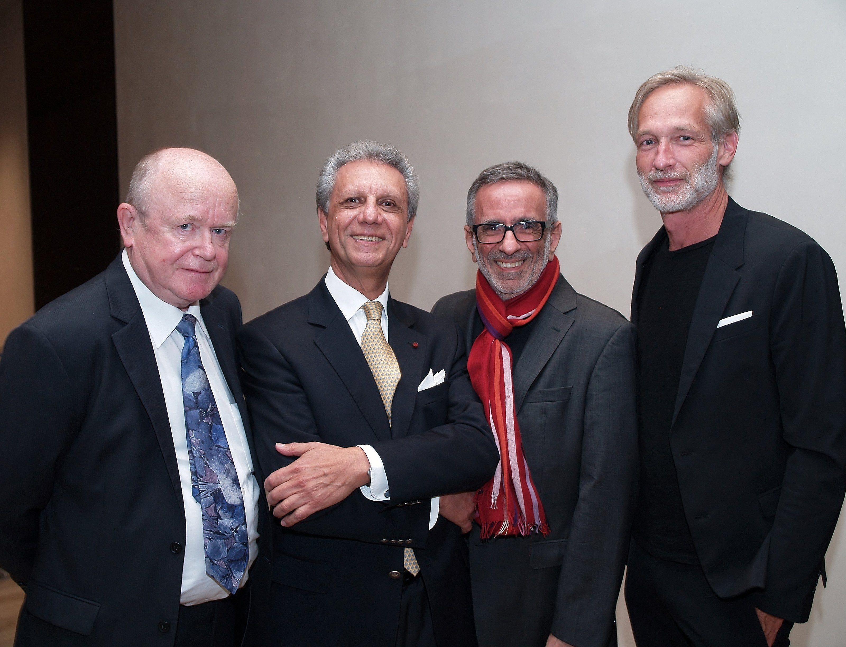 Schauspieler Mario Plaz, Musiker und Komponist Bijan Khadem – Missagh, Organisator Wafa Reyhani, sowie Architekt Michael Ohneberg bei der Veranstaltung im vorarlberg museum Schauspieler Mario Plaz, Musiker und Komponist Bijan Khadem – Missagh, Organisator Wafa Reyhani, sowie Architekt Michael Ohneberg bei der Veranstaltung im vorarlberg museum