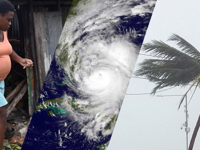 "Matthew" bewegt sich auf Florida zu. "Matthew" bewegt sich auf Florida zu.
