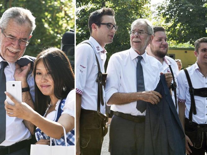 Van der Bellen reist wieder durch Österreich. Van der Bellen reist wieder durch Österreich.