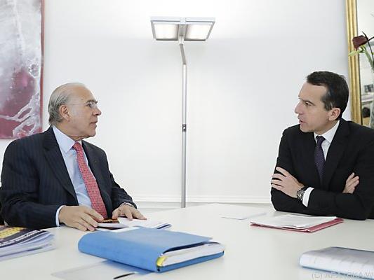OECD-Generalsekretär Angel Gurria bei Bundeskanzler Christian Kern