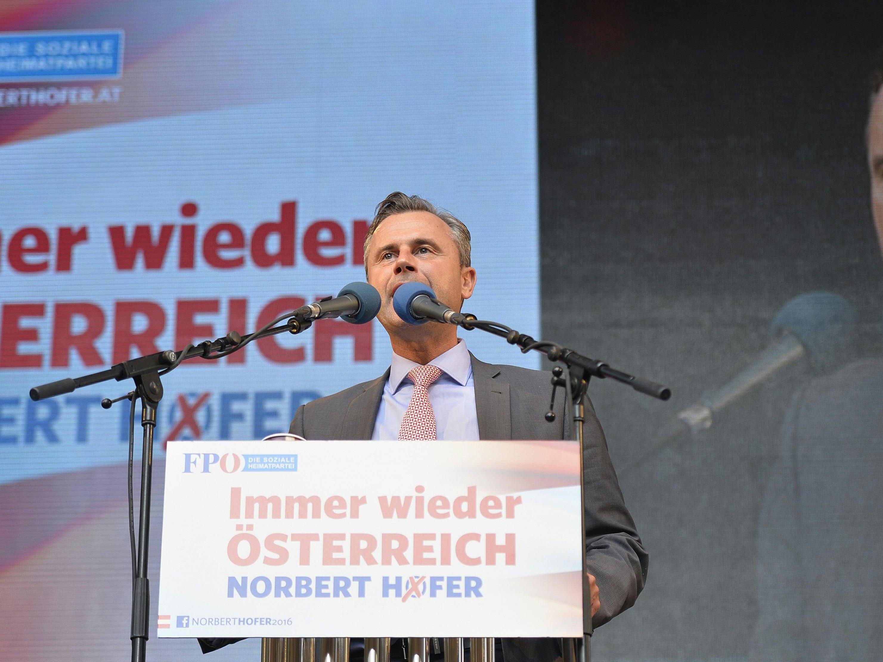 Norbert Hofer wird sein Wahlkampf-Finale in der Wiener Börse abhalten.