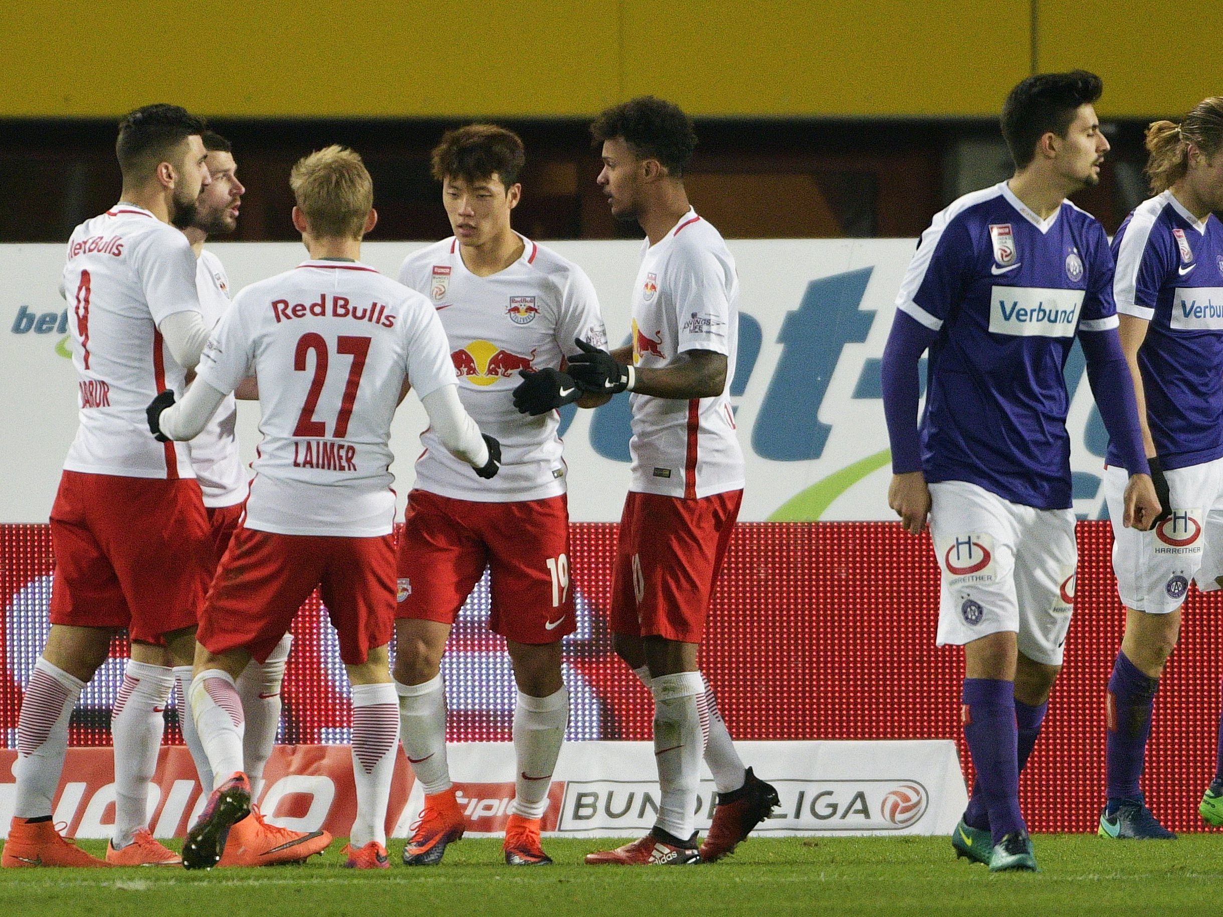 Red Bull Salzburg gewinnt gegen Austria Wien mit 3:1.