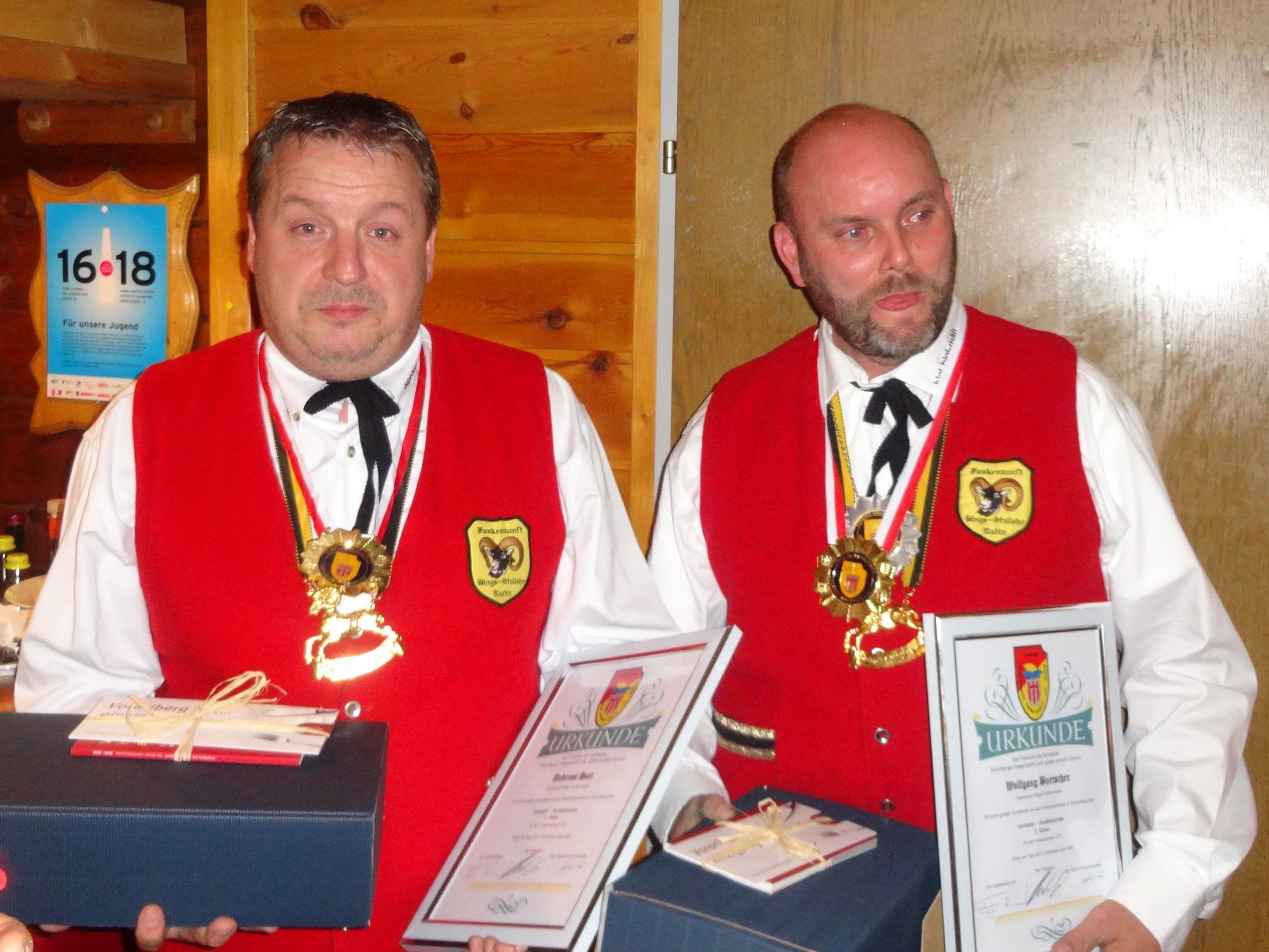 Die zwei neuen Goldordenträger Andreas Hatz und Wolfgang Burtscher Die zwei neuen Goldordenträger Andreas Hatz und Wolfgang Burtscher