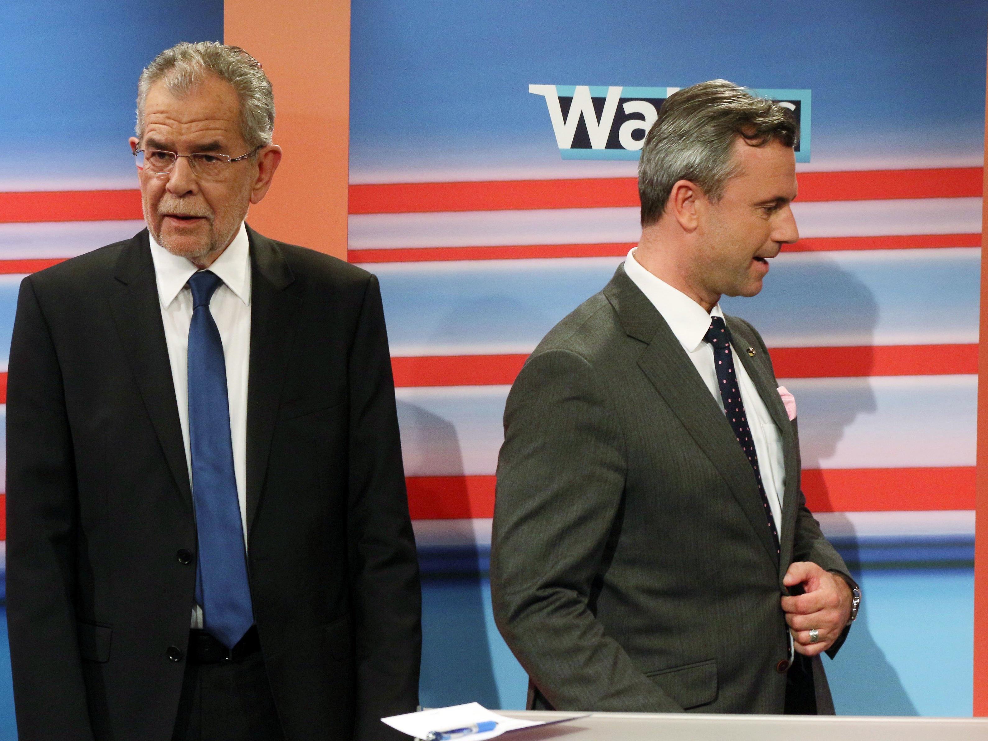 Die Bundespräsidentschaftskandidaten schenkten sich im TV-Duell nichts.