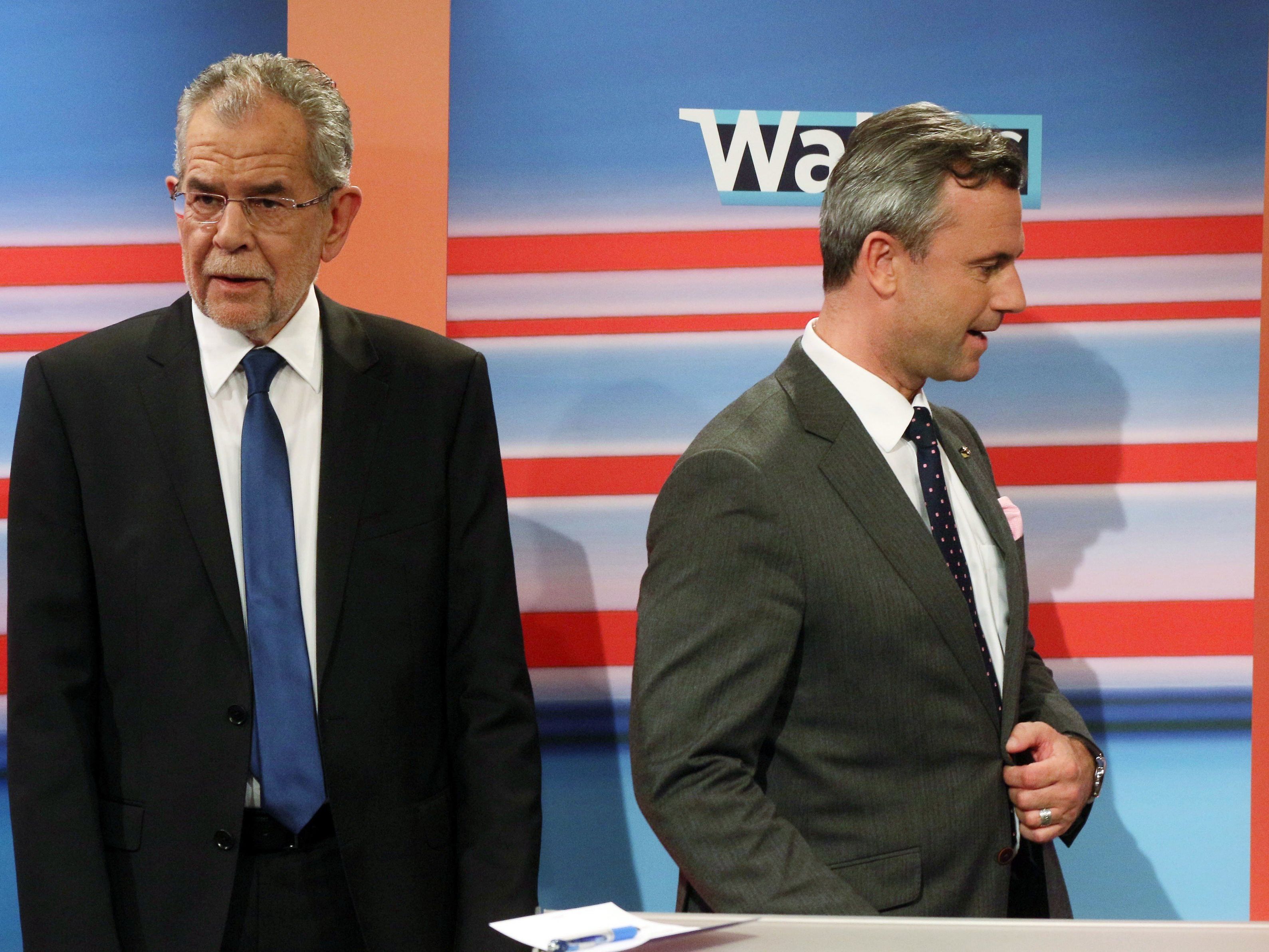 Die Bundespräsidentschaftskandidaten schenkten sich im TV-Duell nichts. Die Bundespräsidentschaftskandidaten schenkten sich im TV-Duell nichts.